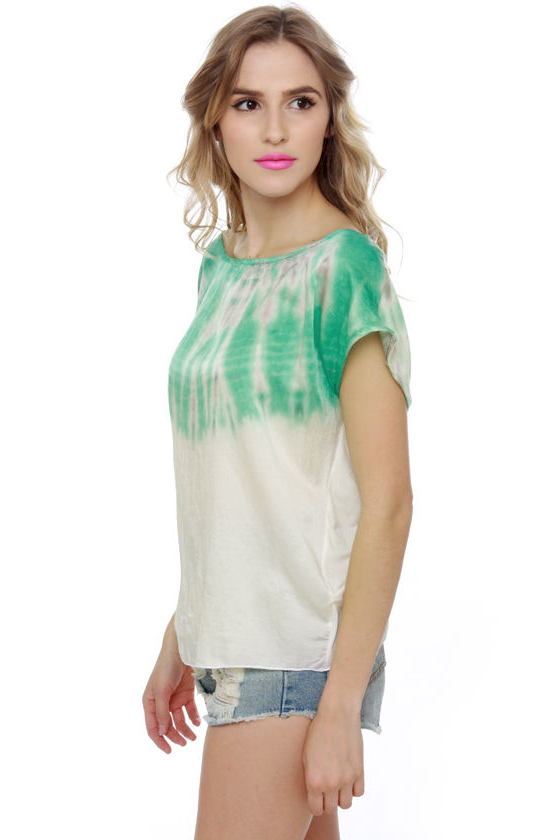 Crowd Surfing Silk Tie-Dye Top