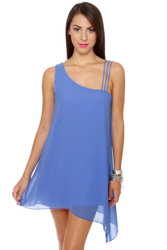 Pretty Periwinkle Blue Dress - Shift Dress - Flowy Dress - $35.50 - Lulus