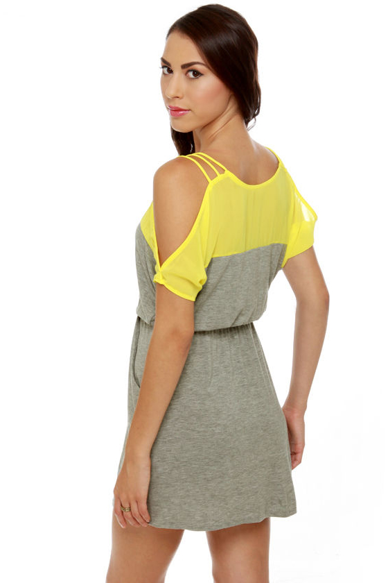 Good Grades Yellow and Grey Dress