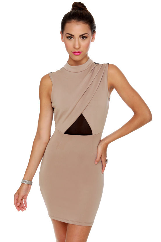 Starlet Wars Taupe Halter Dress