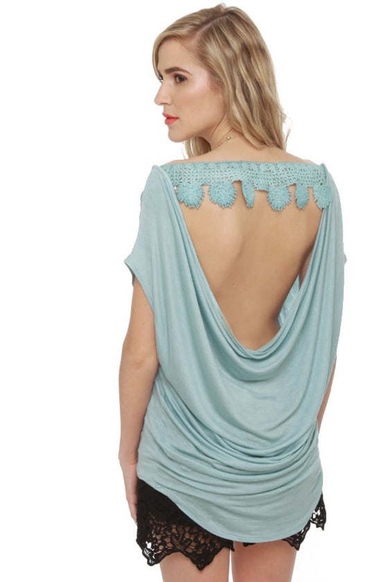 Cute Light Blue Top - High-Low Top - Short Sleeve Top - $31.00 - Lulus