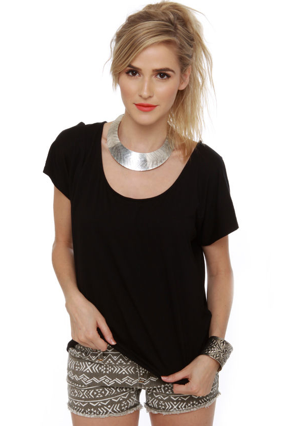 Crossfire Cutout Black Top