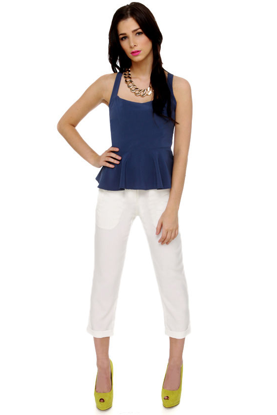 Ready to Rockabilly Navy Blue Tank Top