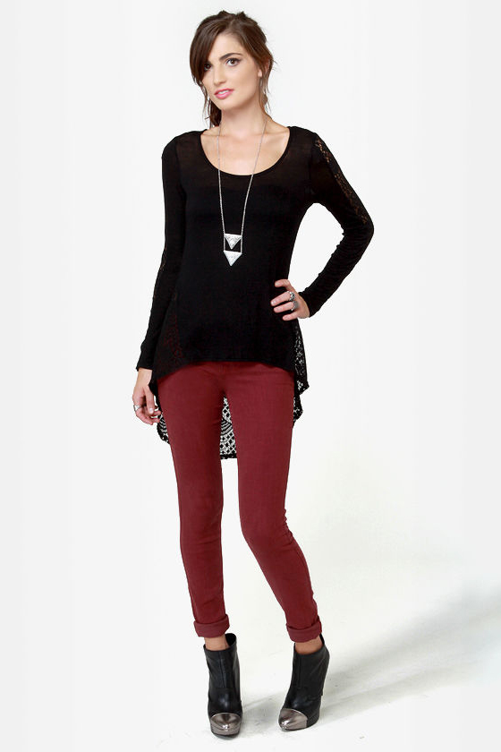 In Rotation Black Lace Top