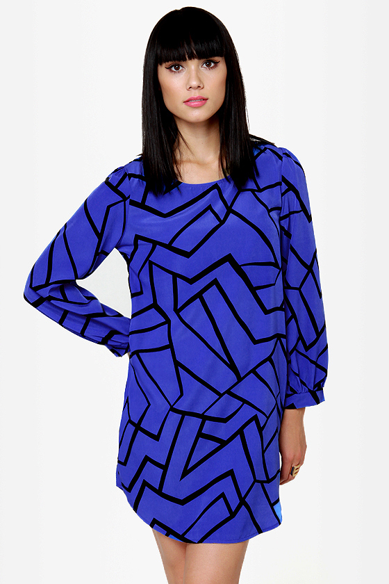 Piece Keeper Blue Shift Dress