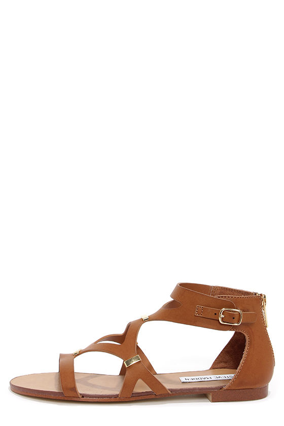 tan and gold gladiator sandals