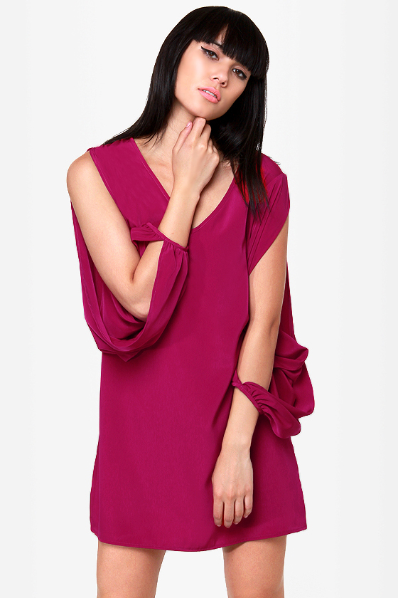 Out of Arm\\\\\\\\\\\\\\\\\\\\\\\\\\\\\\\'s Way Magenta Shift Dress