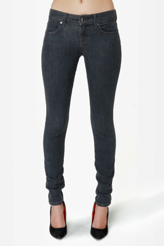 Level 99 Piper Washed Black Skinny Jeans