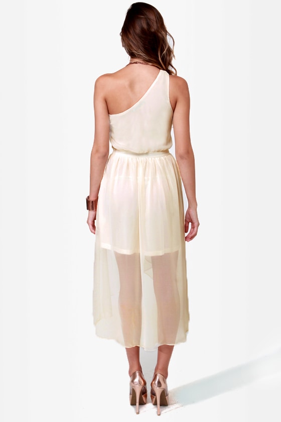 Cream high low dress 2025