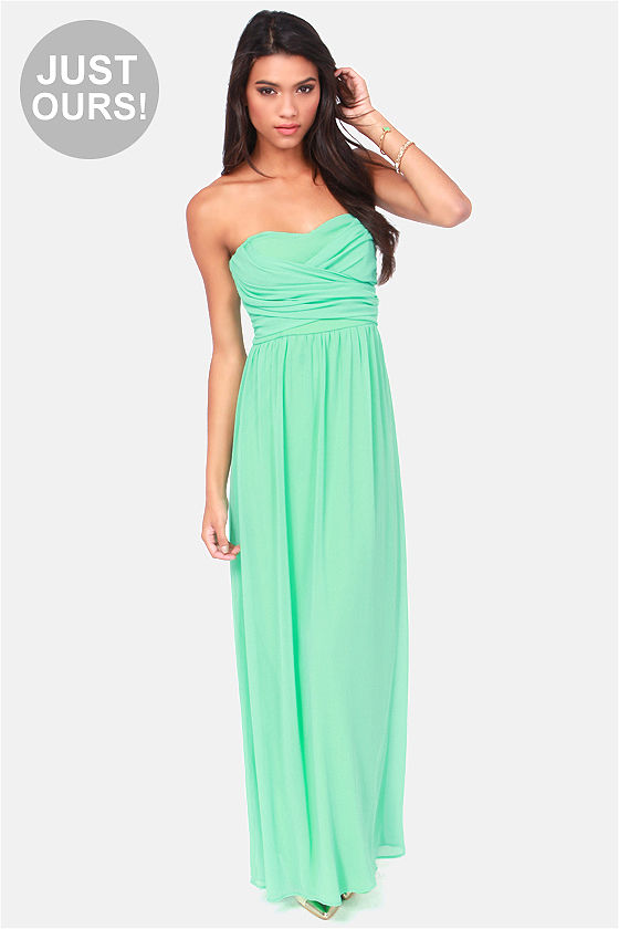 Lulus mint green maxi dress online