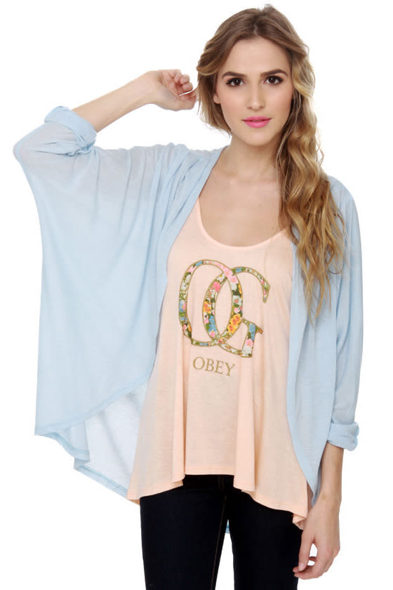 Layer It On Me Light Blue Cardigan Top