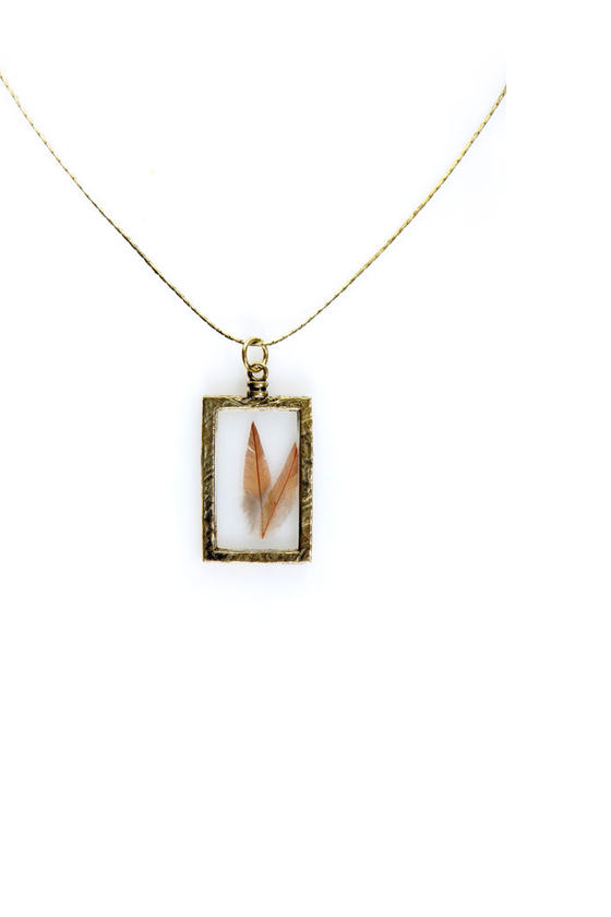 Obey Window Pane Gold Necklace