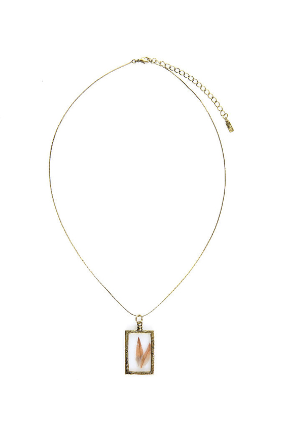 Obey Window Pane Gold Necklace