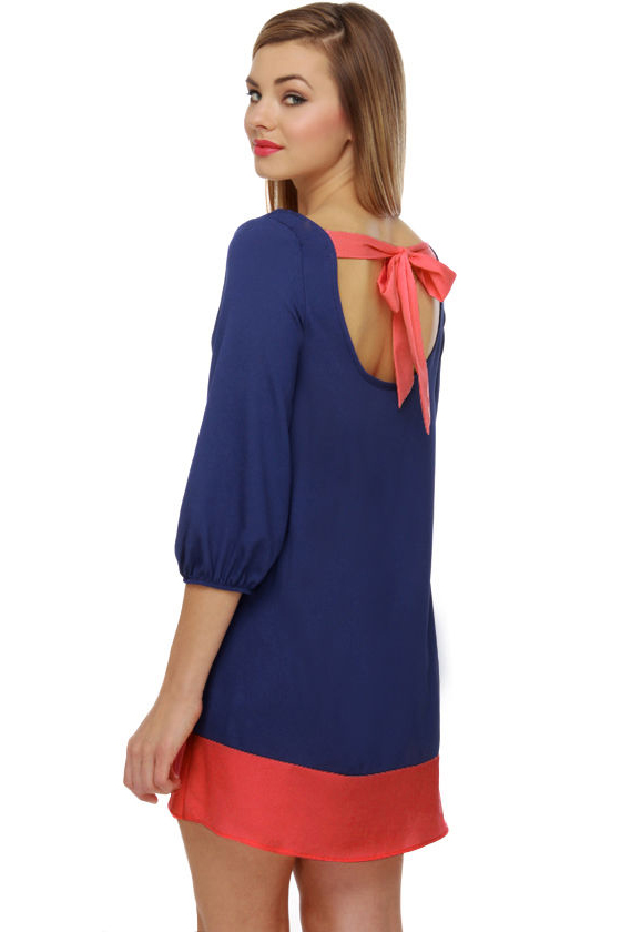 Gift Basket Blue Shift Dress