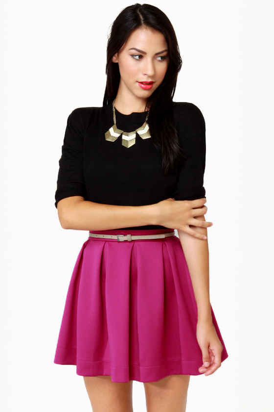 Everything Illuminated Magenta Skirt