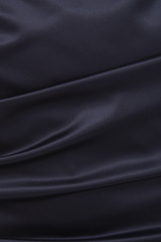 Rubber Ducky Navy Blue Dance Off the Shoulder Dress Gathered Dress