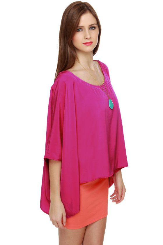 Billowy the Kid Fuchsia Top