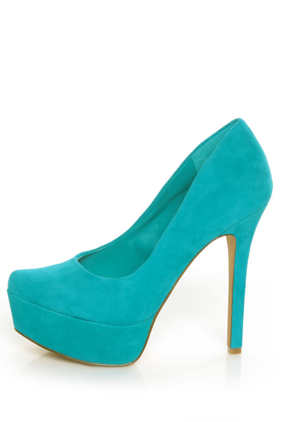 Jessica Simpson Waleo Aquadisiac Kid Suede Platform Pumps