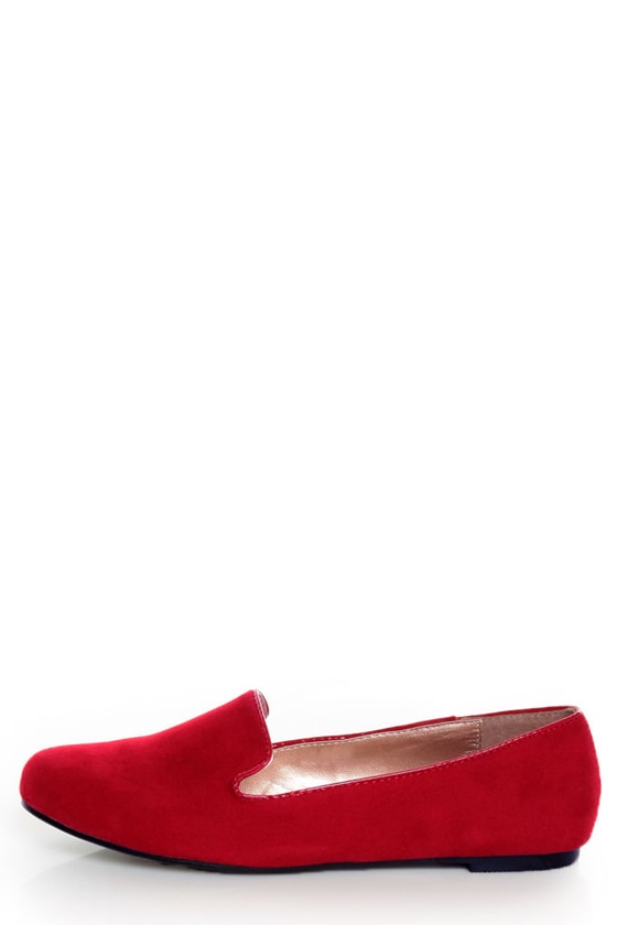 red suede flats
