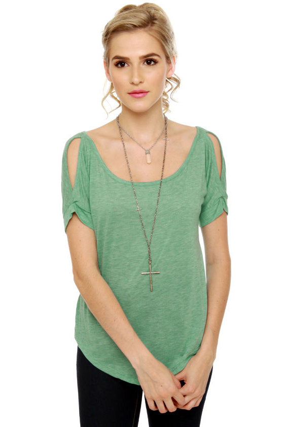 Alternative Apparel Jovana Mint Green Top