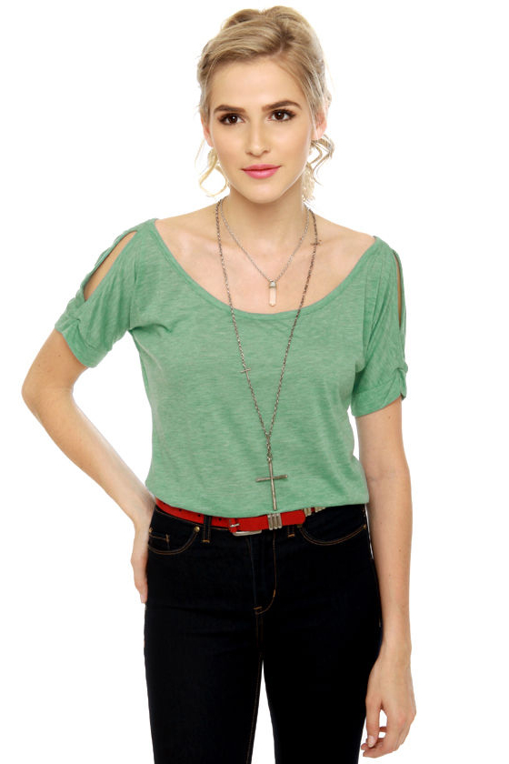 Alternative Apparel Jovana Mint Green Top