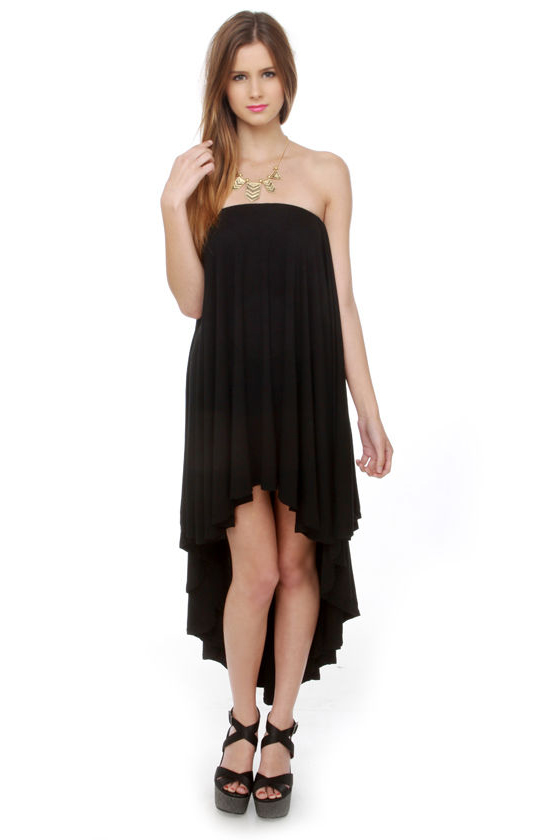 Blaque Label High Swoon Strapless Black Dress