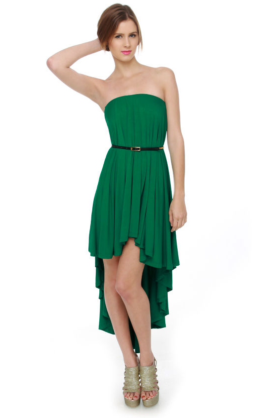 Blaque Label High Swoon Strapless Green Dress