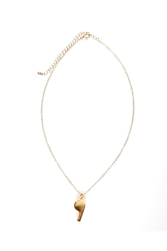 Team Captain Gold Whistle Necklace
