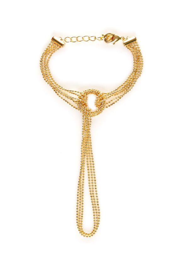 Give \\\'em the Ring-around Gold Harness Bracelet