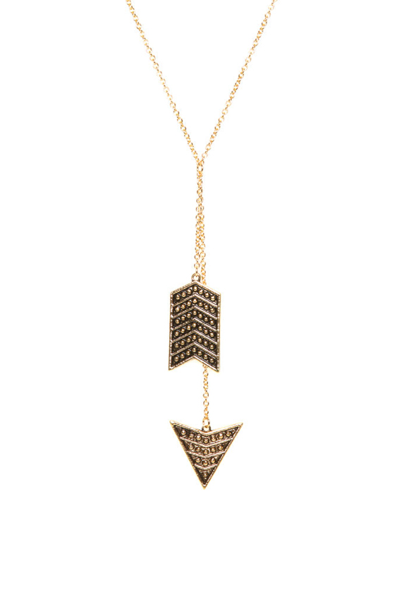 Tell Me Y Arrow Necklace