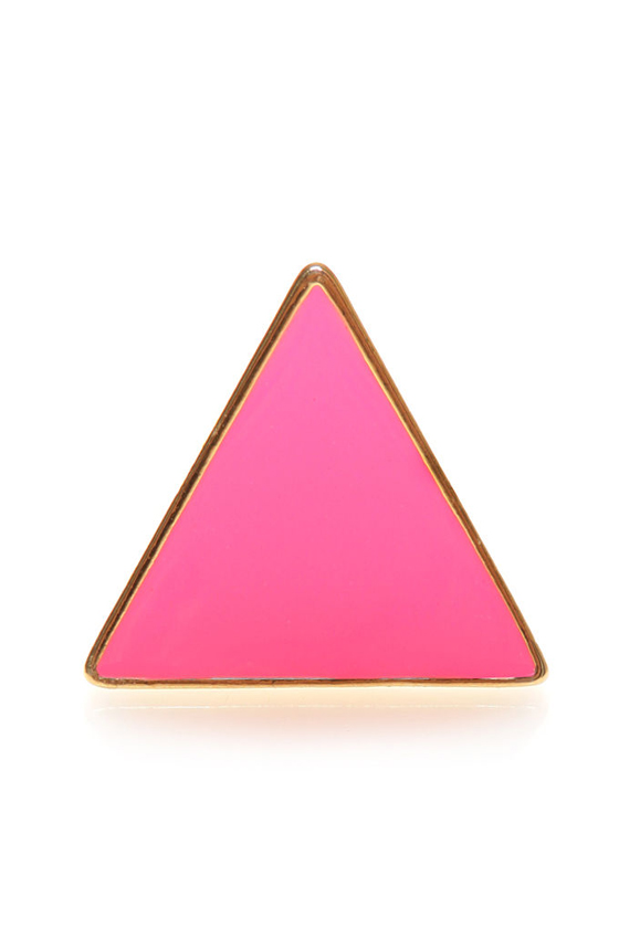 Tri It, You'll Like It Neon Pink Ring