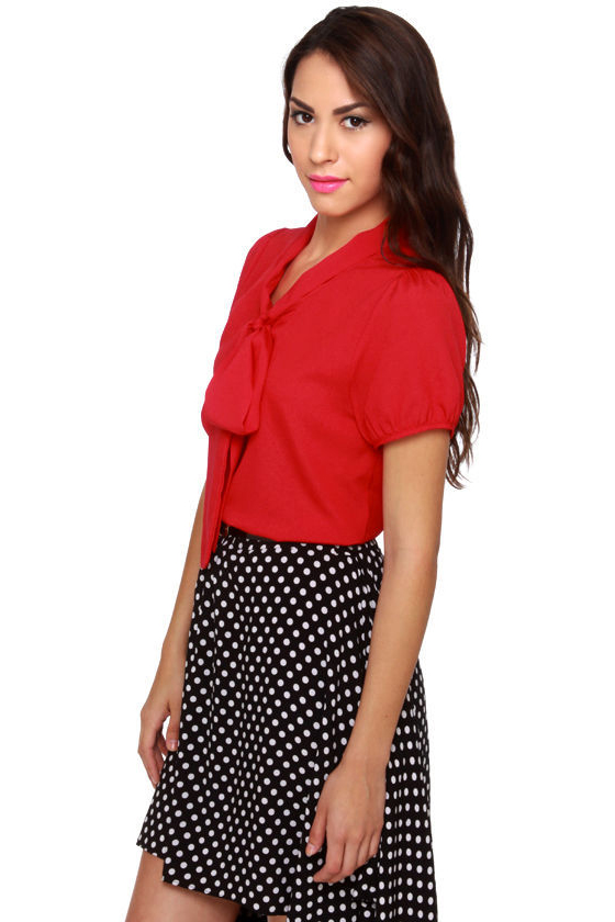 Final Answer Short Sleeve Red Top