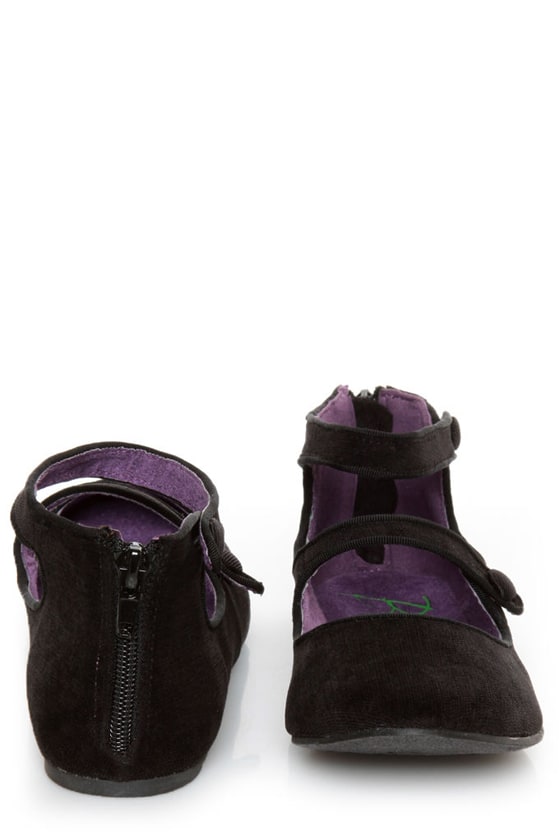 black mary jane ballet flats