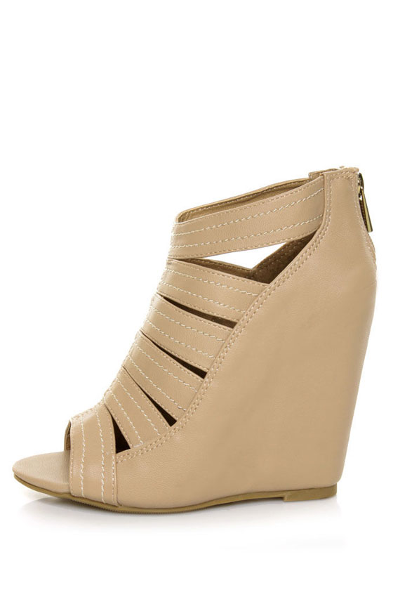 bamboo wedge booties