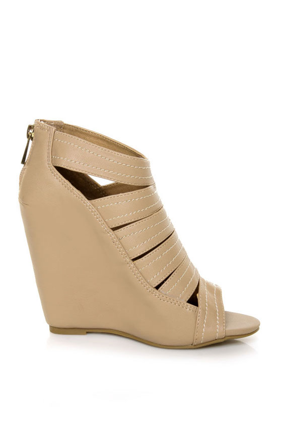 bamboo wedge booties