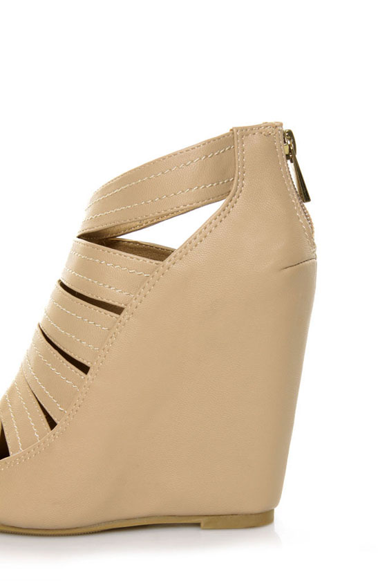 bamboo wedge booties