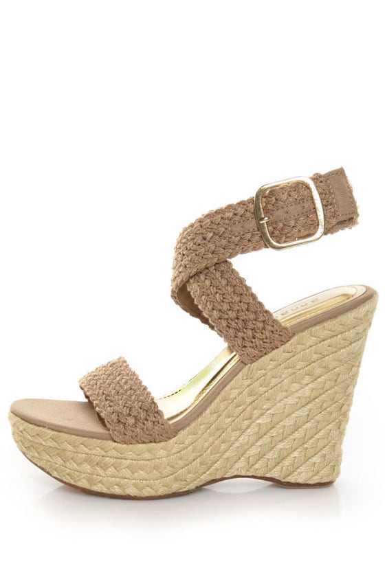 Bamboo Leanne 34 Natural Woven Espadrille Wedges - $32.00 - Lulus