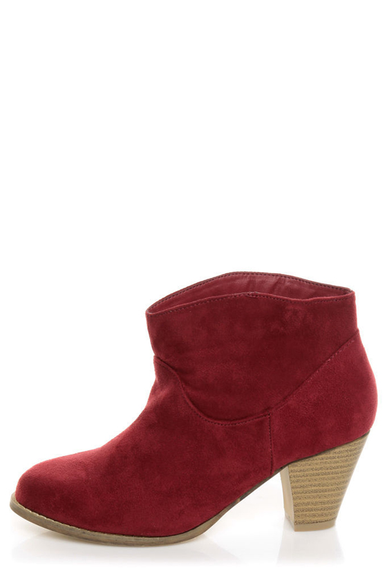 Bamboo Saratoga 01 Wine Red Ankle 