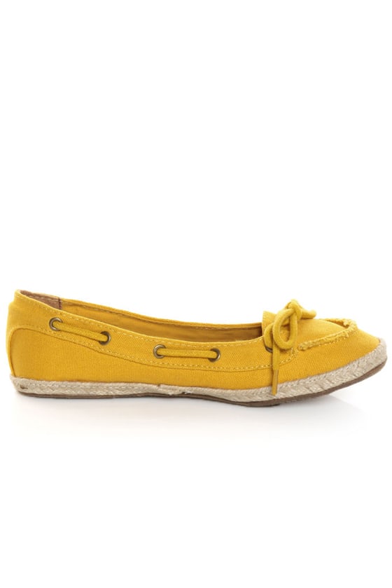 mustard yellow canvas shoes