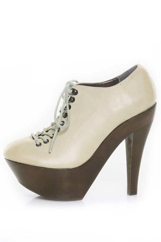 dark grey platform heels