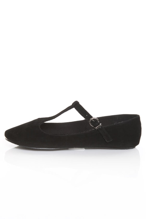 black velvet ballerina flats