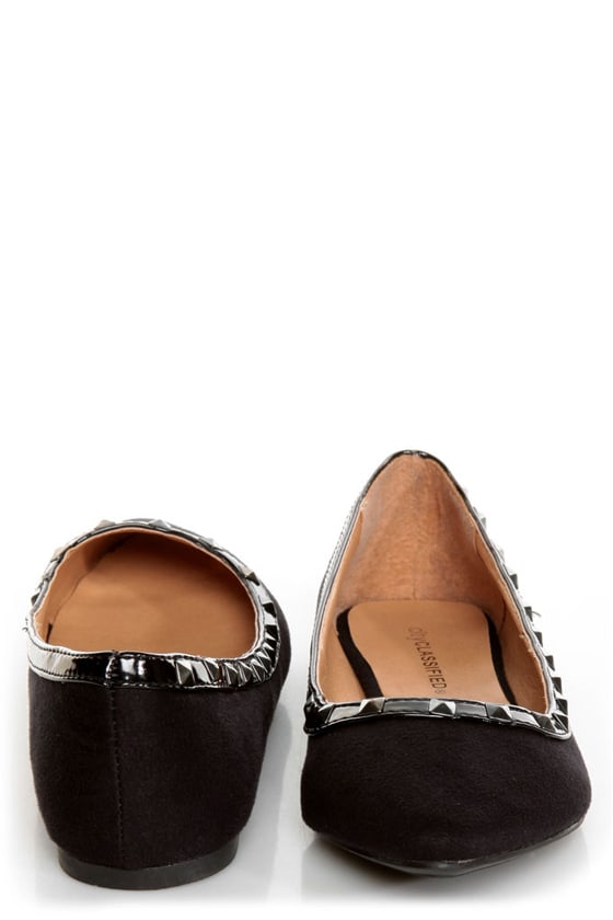 studded pointed flats