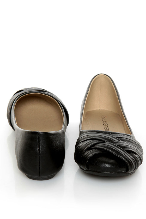 City Classified Rastus Black Ballet Flats