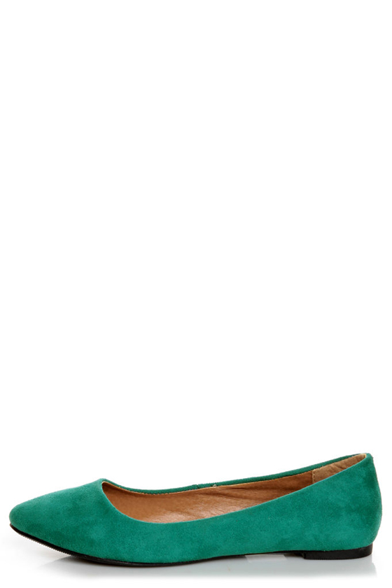 City Classified Sadler Dark Teal Pointed Flats