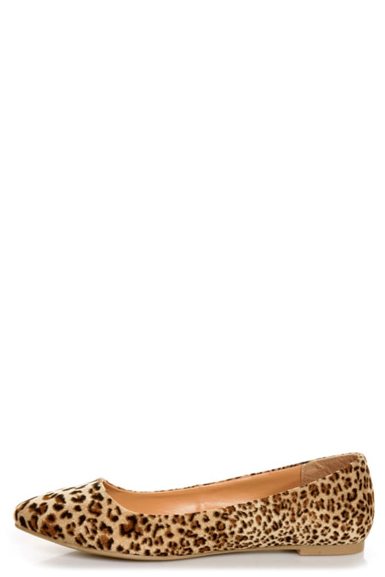 cheetah print pointed flats