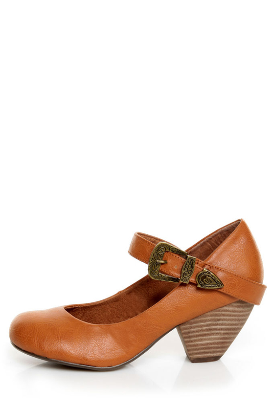 C Label Chuck 2 Chestnut Brown Mary Jane Goes West Heels