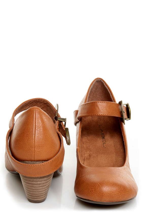 C Label Chuck 2 Chestnut Brown Mary Jane Goes West Heels