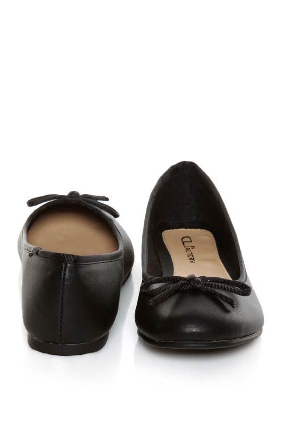 CL by Laundry Get Down Super Soft Black Ballet Flats