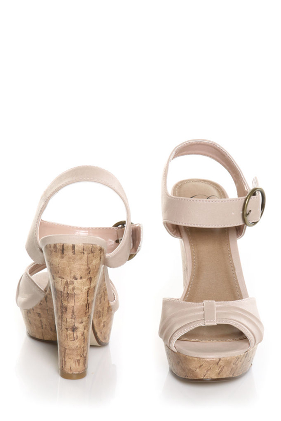 My Delicious Pail Blush Pink Take a Bow Chunky Heels