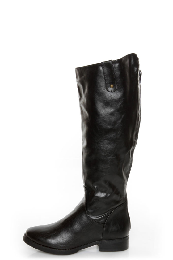 Fahrenheit Rooney 3 Black Knee High Riding Boots